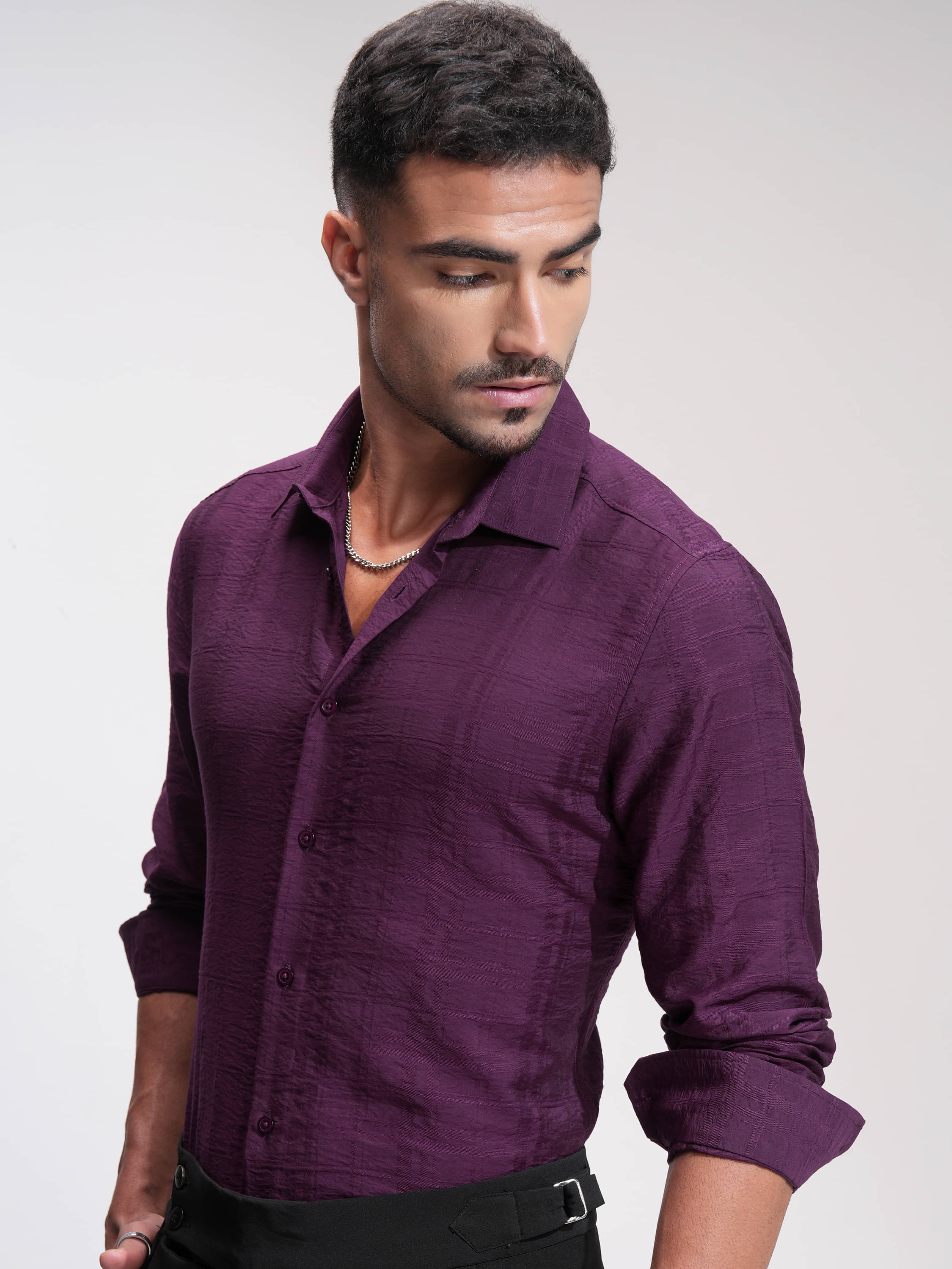 Highlander Viscose Slim Fit Self Design Full Sleeves Men's Casual Shirt - Green ( Pack of 1 ) Highlander Viscose Slim Fit Self Design Full Sleeves Men's Casual Shirt - Green ( Pack of 1 )