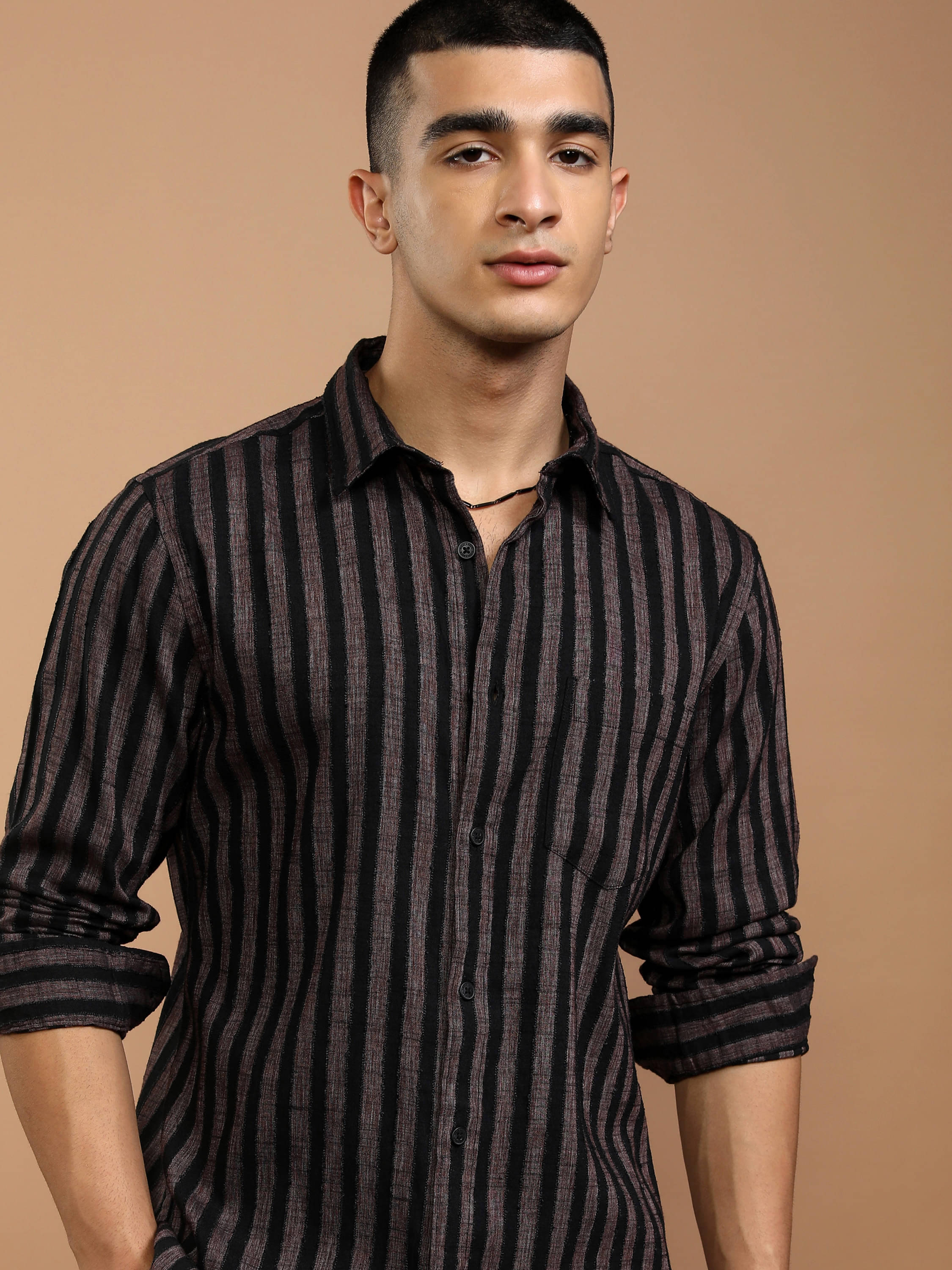 Highlander Viscose Slim Fit Striped Full Sleeves Men's Casual Shirt - Multicolor ( Pack of 1 ) Highlander Viscose Slim Fit Striped Full Sleeves Men's Casual Shirt - Multicolor ( Pack of 1 )