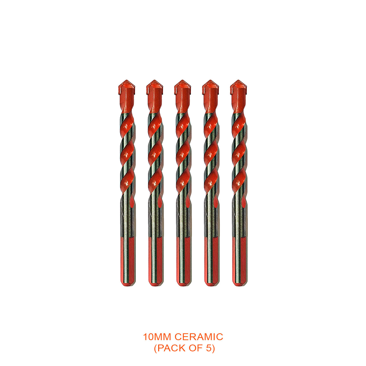     			10mm Ceramic Multipurpose Drill Bit for Glass, Tile, Wood, Concrete, Stone (Pack of 5)