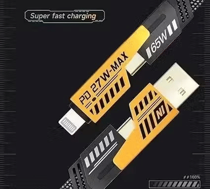     			4-in-1 Fast Charging Cable | Type-C, iPhone, Micro USB | Nylon Braided | Durable & Tangle-Free | 1.2m | Ideal for All Devices"