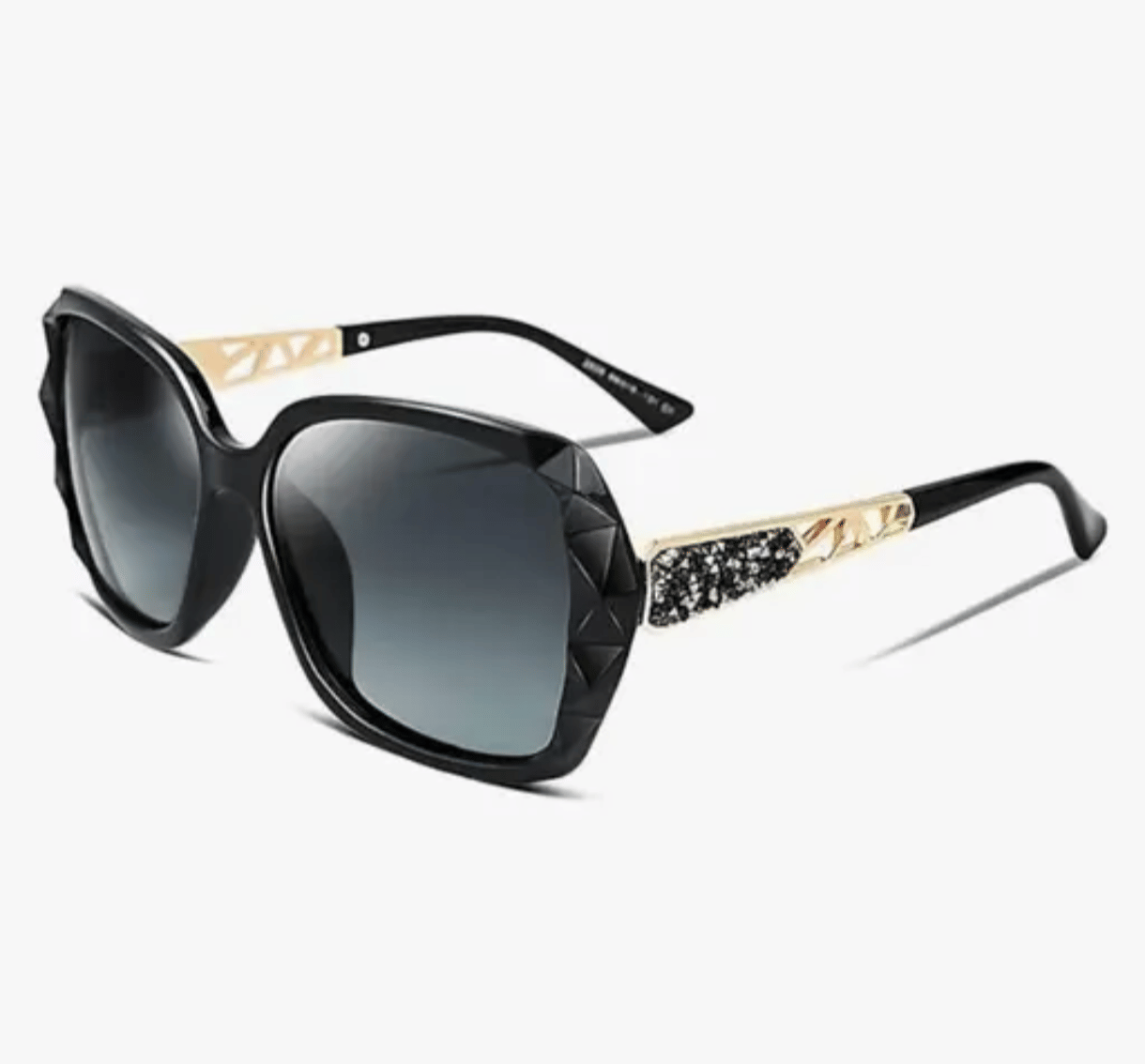     			AMAZEA Black Oversized Sunglasses ( Pack of 1 )