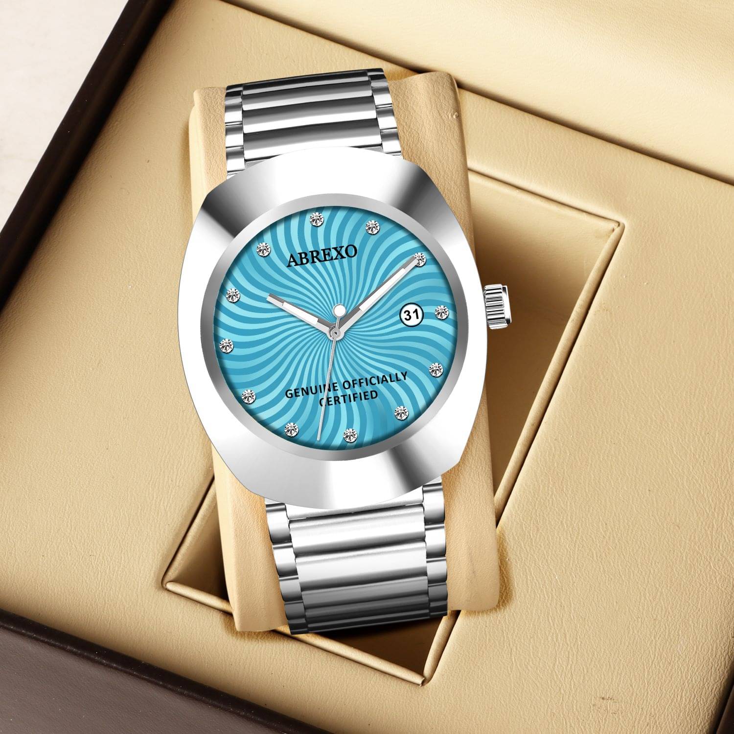     			Abrexo Silver Stainless Steel Analog Men's Watch