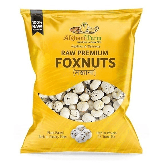 Afgani Farm Lotus Seeds Pop /Gorgon Nut Puffed Kernel (Makhana) 400 g Afgani Farm Lotus Seeds Pop /Gorgon Nut Puffed Kernel (Makhana) 400 g