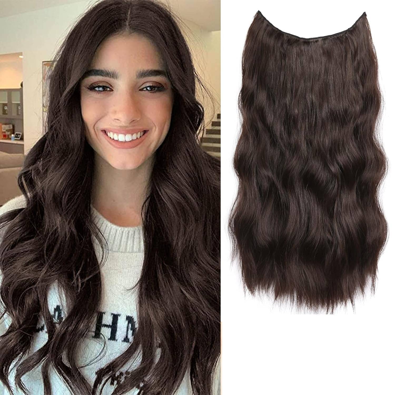 Akashkrishna - Dark Brown Clip In Hair Extension Akashkrishna - Dark Brown Clip In Hair Extension