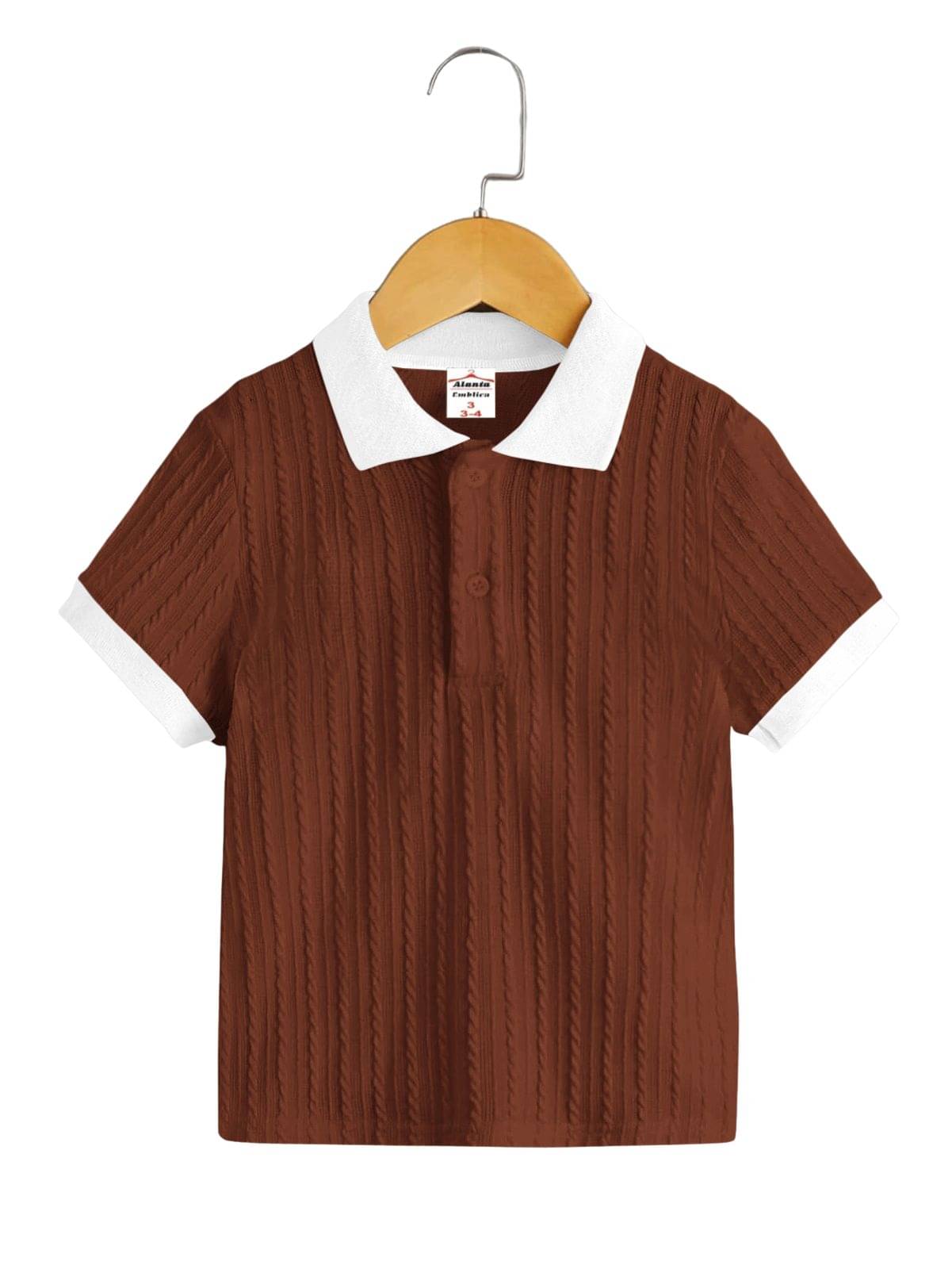    			Alanta Pack of 1 Boys Cotton Blend T-Shirt ( Brown )