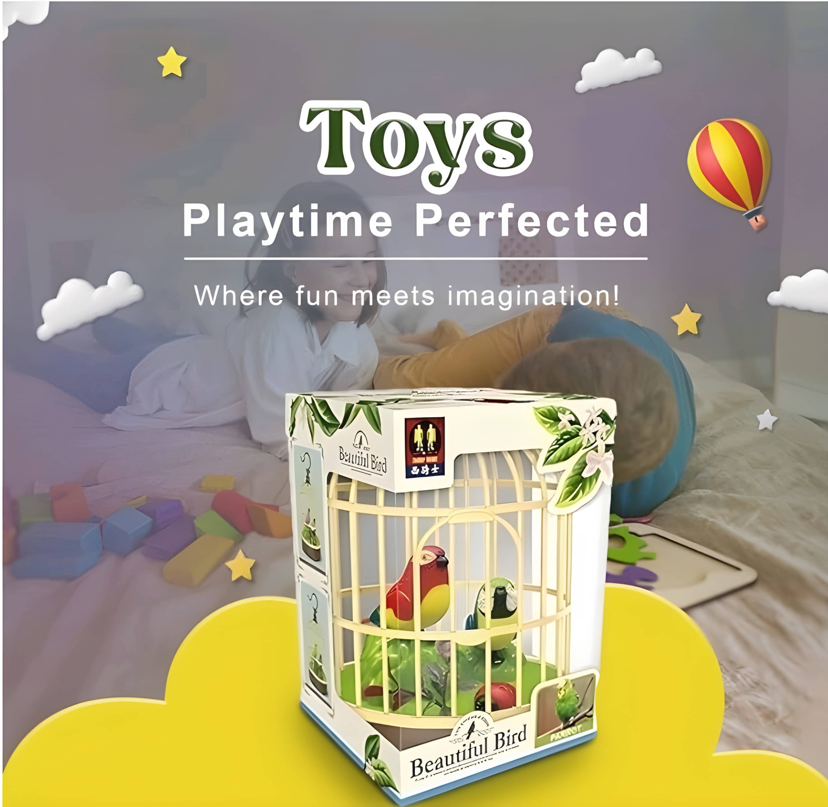 Bird Pet Toy in Cage Hanging cage with Music Singing Moving Chirping for Kids Bird Pet Toy in Cage Hanging cage with Music Singing Moving Chirping for Kids