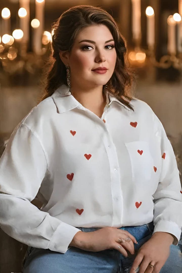 CADMON Women Embroidered Cotton Shirt ( White ) CADMON Women Embroidered Cotton Shirt ( White )
