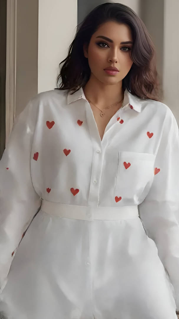 CADMON Women Embroidered Cotton Shirt ( White ) CADMON Women Embroidered Cotton Shirt ( White )
