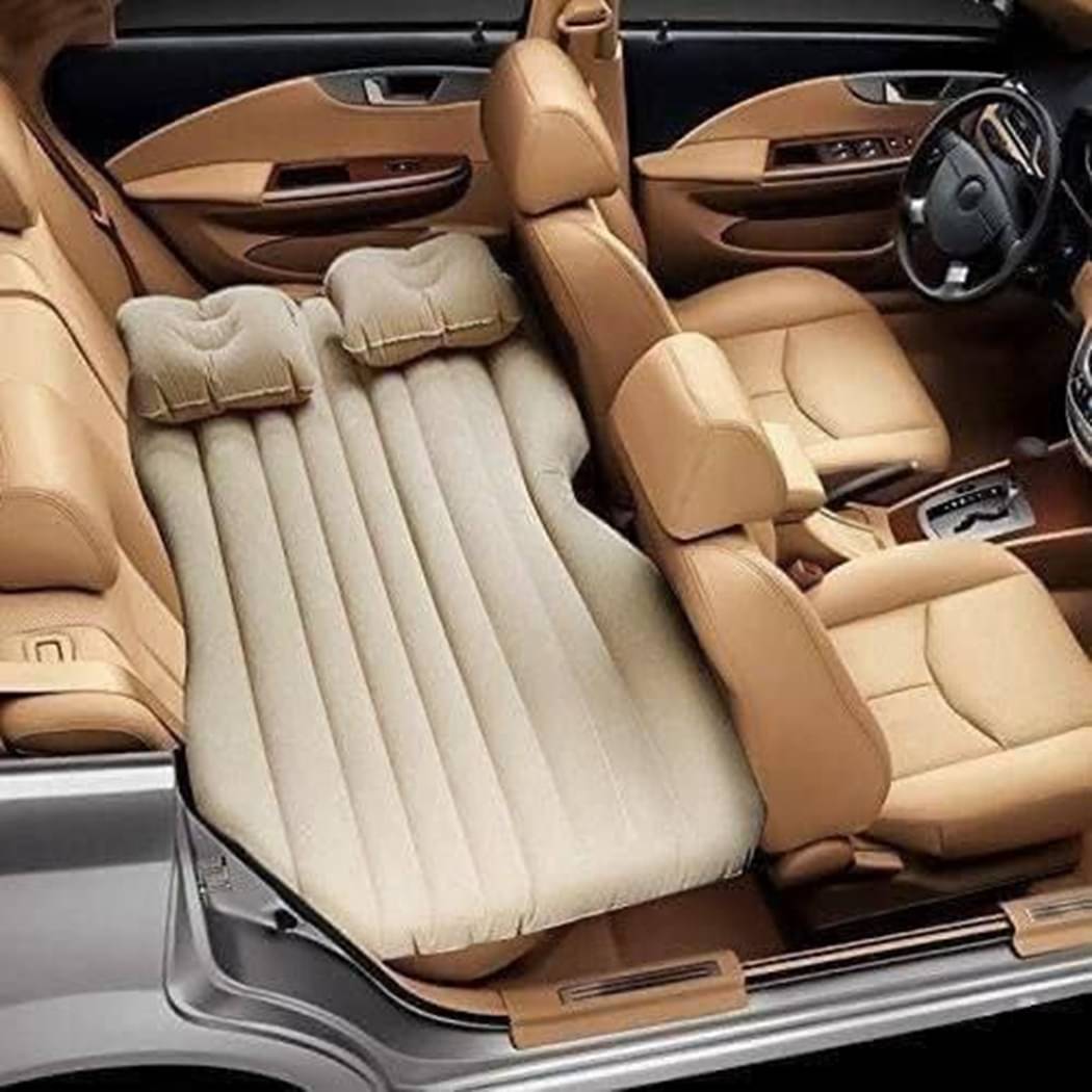     			Car Travel Inflatable Sofa Mattress Air Bed Cushion Camping Bed Rear Seat with Two Inflatable Pillow and Air Pump for Car Back Seat Durable inflatable Mattress Sleeping & Enjoyment