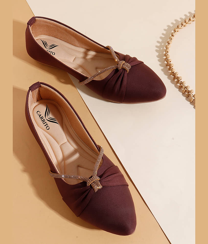 Carrito Brown Women's Ethnic Ballerinas - Casual Shoes | Buy online on ZillyBuy