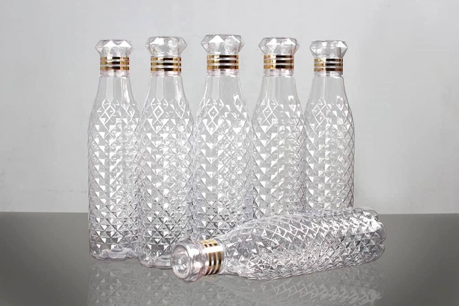     			Denzcart Transparent PET Fridge Water Bottle 1000 mL ( 6 )