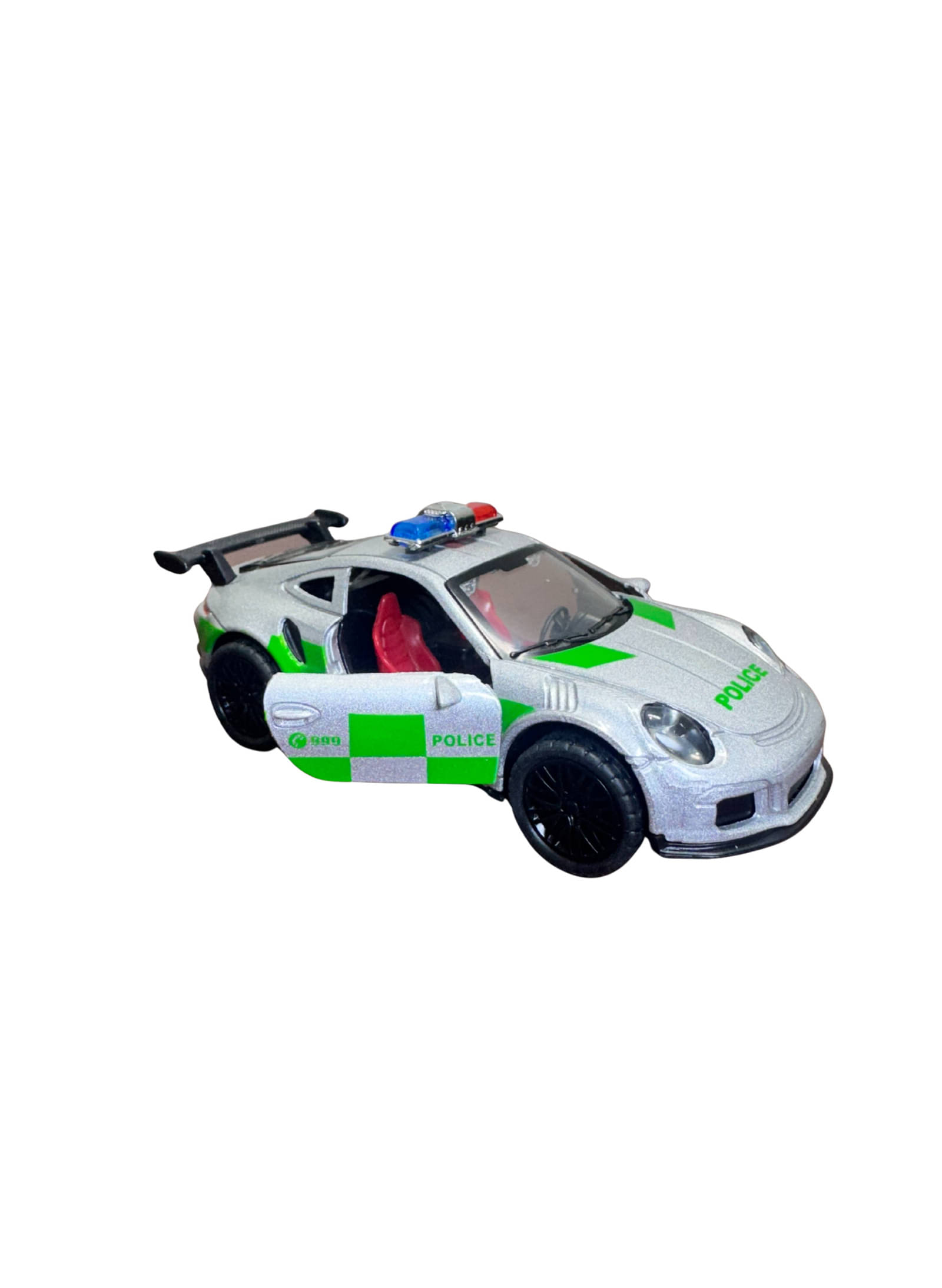     			Die-Cast Police 999 Car Toy – Pull Back, Opening Doors - (14 cm)