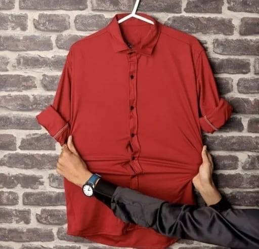     			ETSY Linen Regular Fit Solids Full Sleeves Men's Casual Shirt - Maroon ( Pack of 1 )