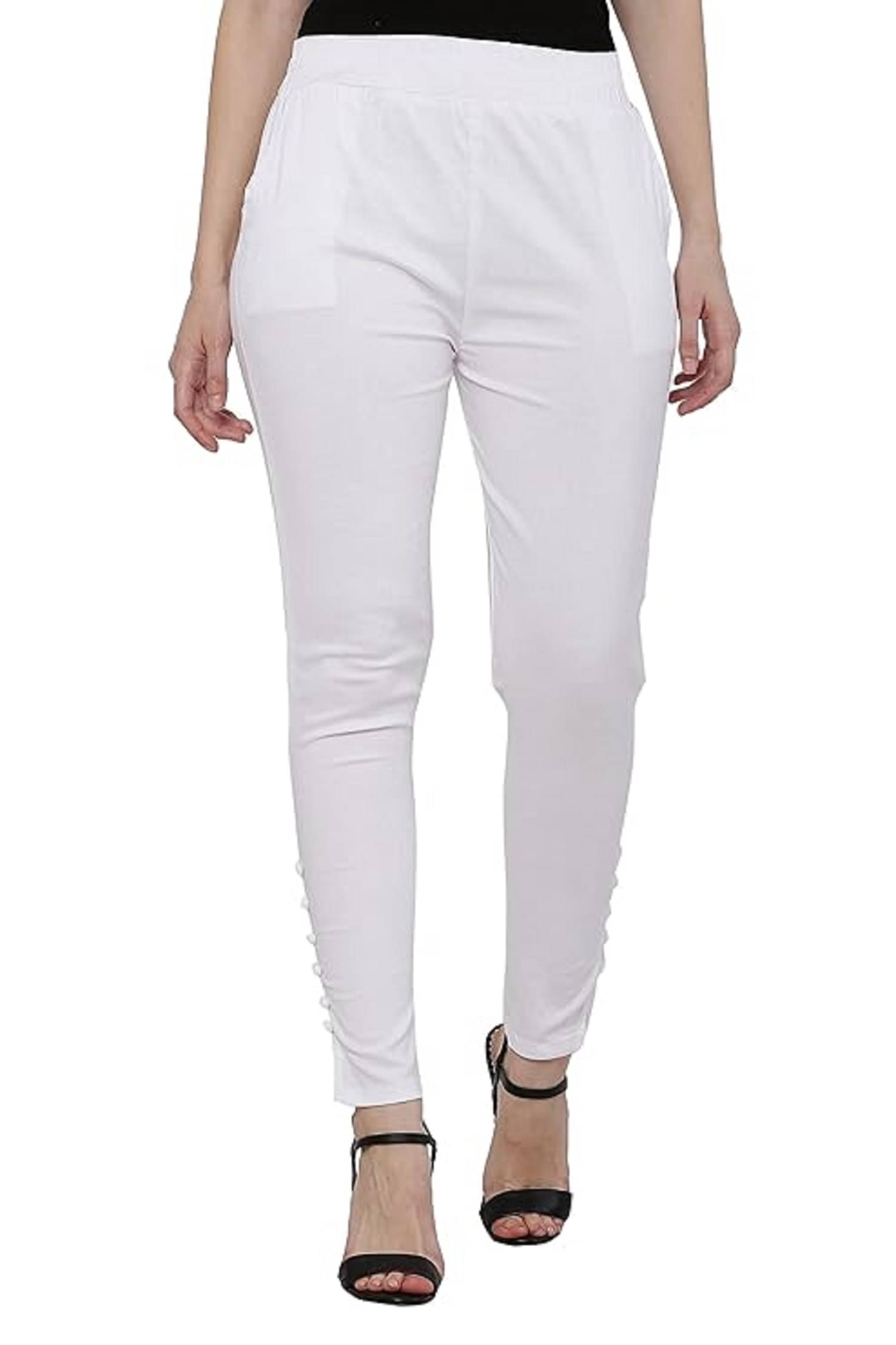     			FeelBlue Pack of 1 Cotton Blend Women Straight Pant ( White )