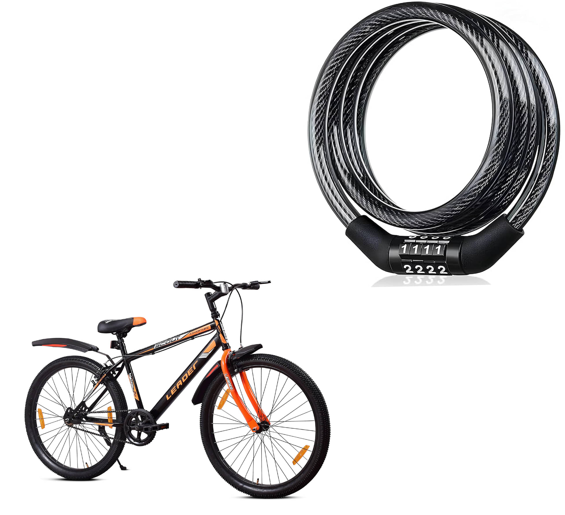 Heavy Duty Digital Number Lock - Universal Combination Cable Lock for Bike, Helmet, Luggage | Steel Wire, Heavy Duty Digital Number Lock - Universal Combination Cable Lock for Bike, Helmet, Luggage | Steel Wire,