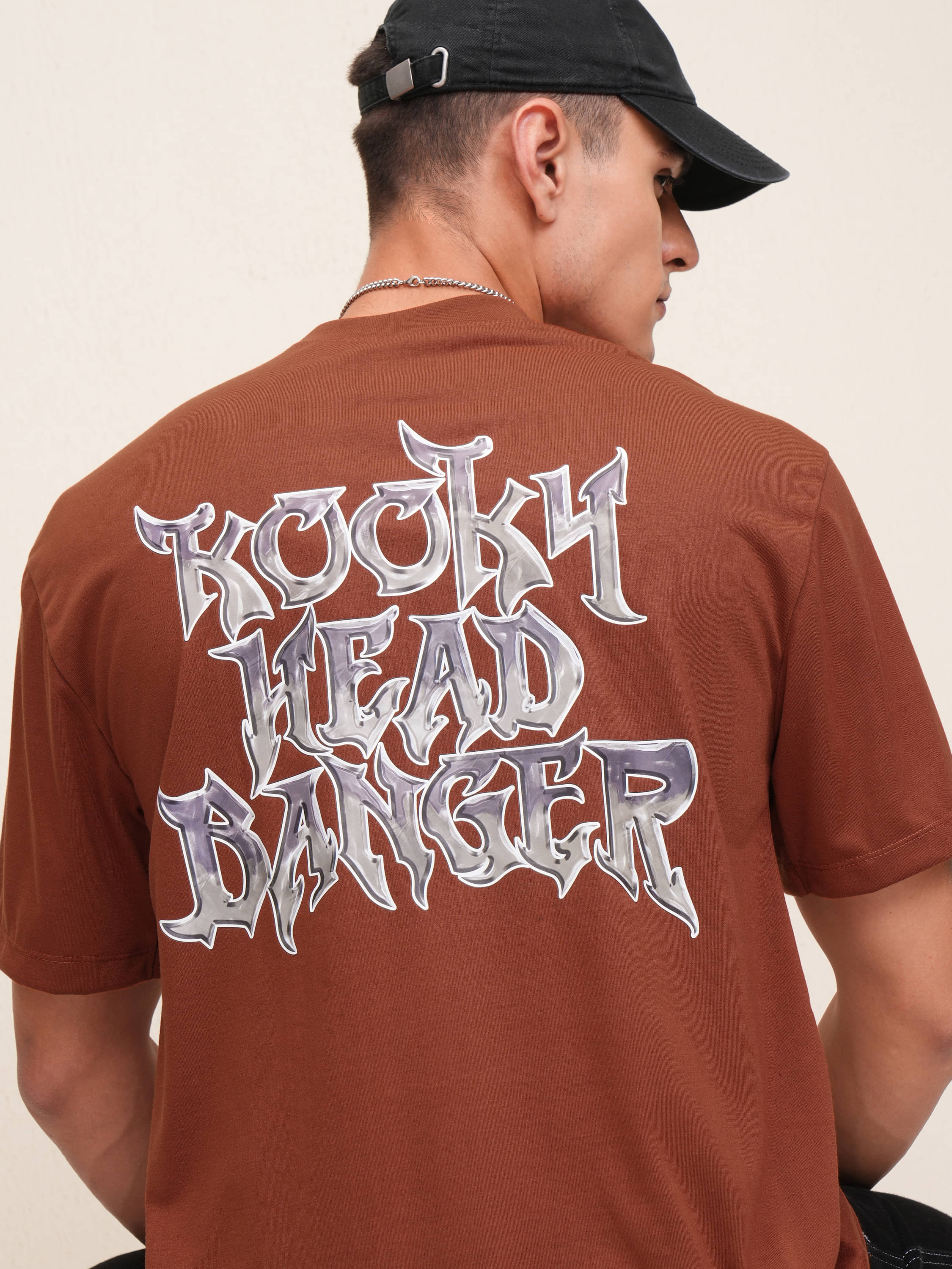 Highlander Men Polyester Oversized Fit Printed T-Shirt ( Rust ) Highlander Men Polyester Oversized Fit Printed T-Shirt ( Rust )
