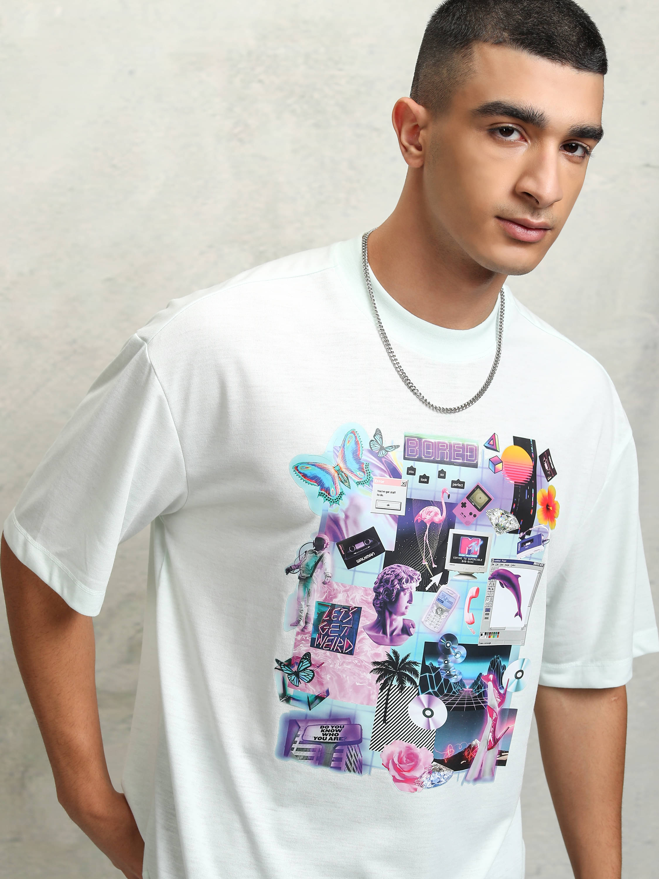     			Highlander Men Polyester Oversized Fit Printed T-Shirt ( Light Blue )