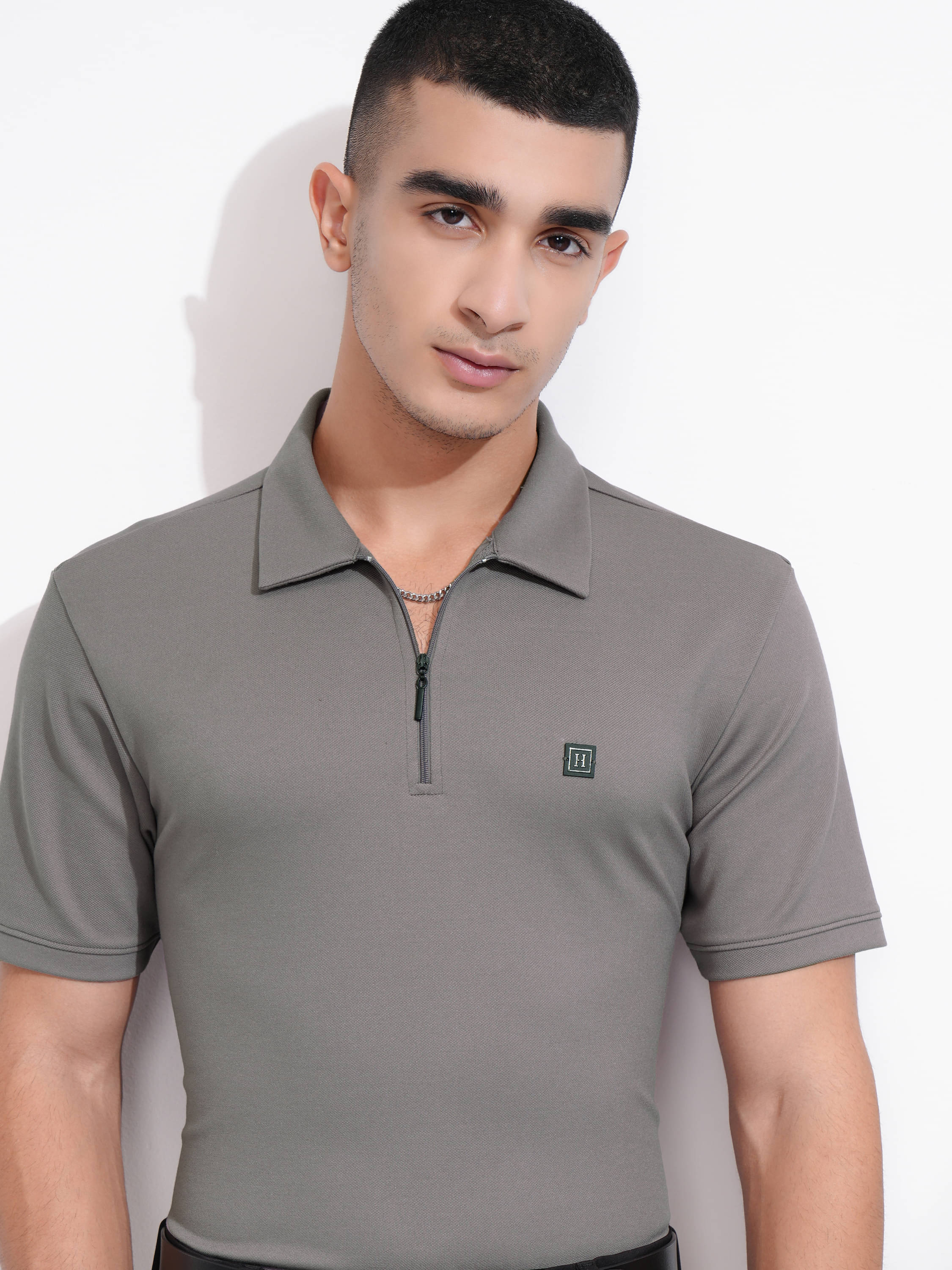 Highlander Men Polyester Regular Fit Solid Polo T Shirt ( Purple )     			Highlander Men Polyester Regular Fit Solid Polo T Shirt ( Purple )