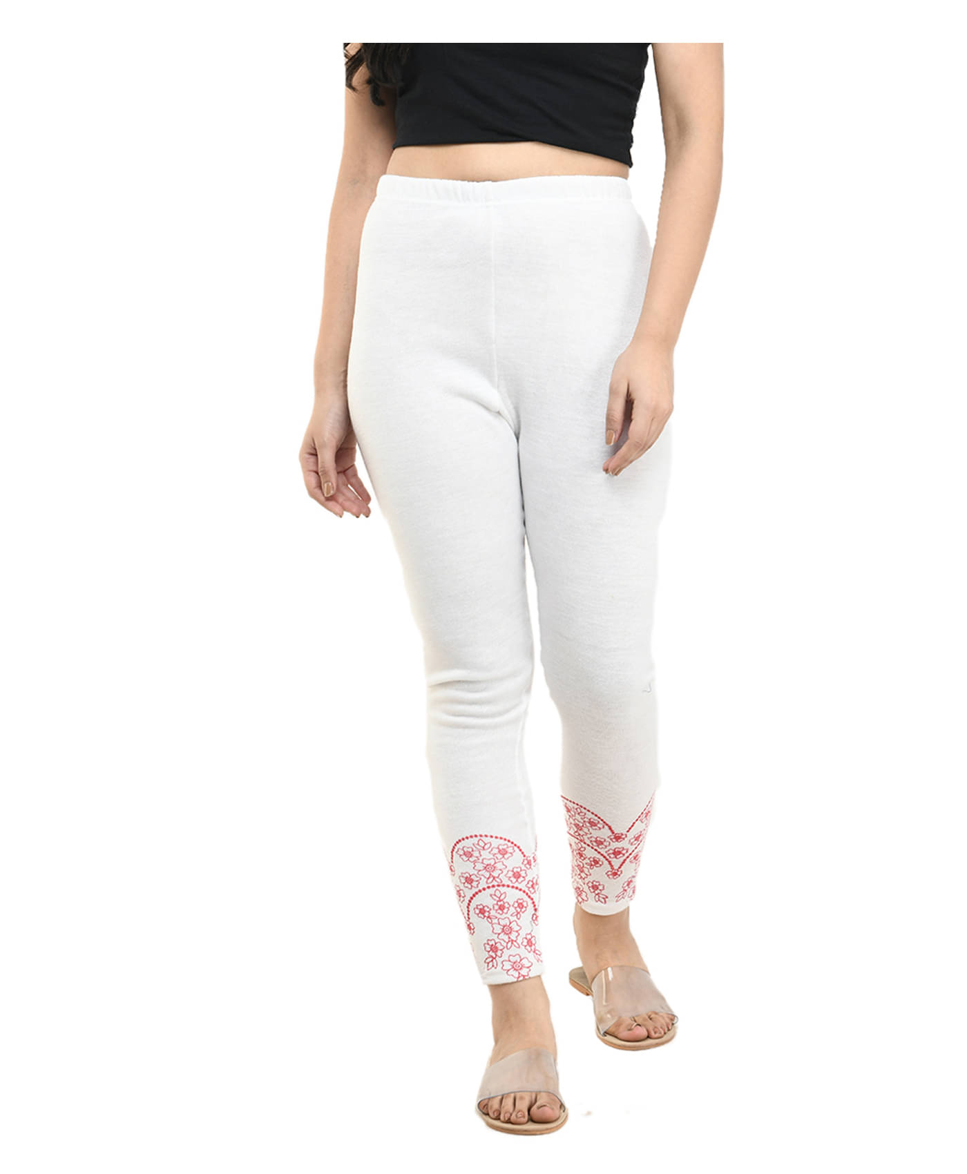     			IndiWeaves Pack of 1 Woollen Women Legging ( White )
