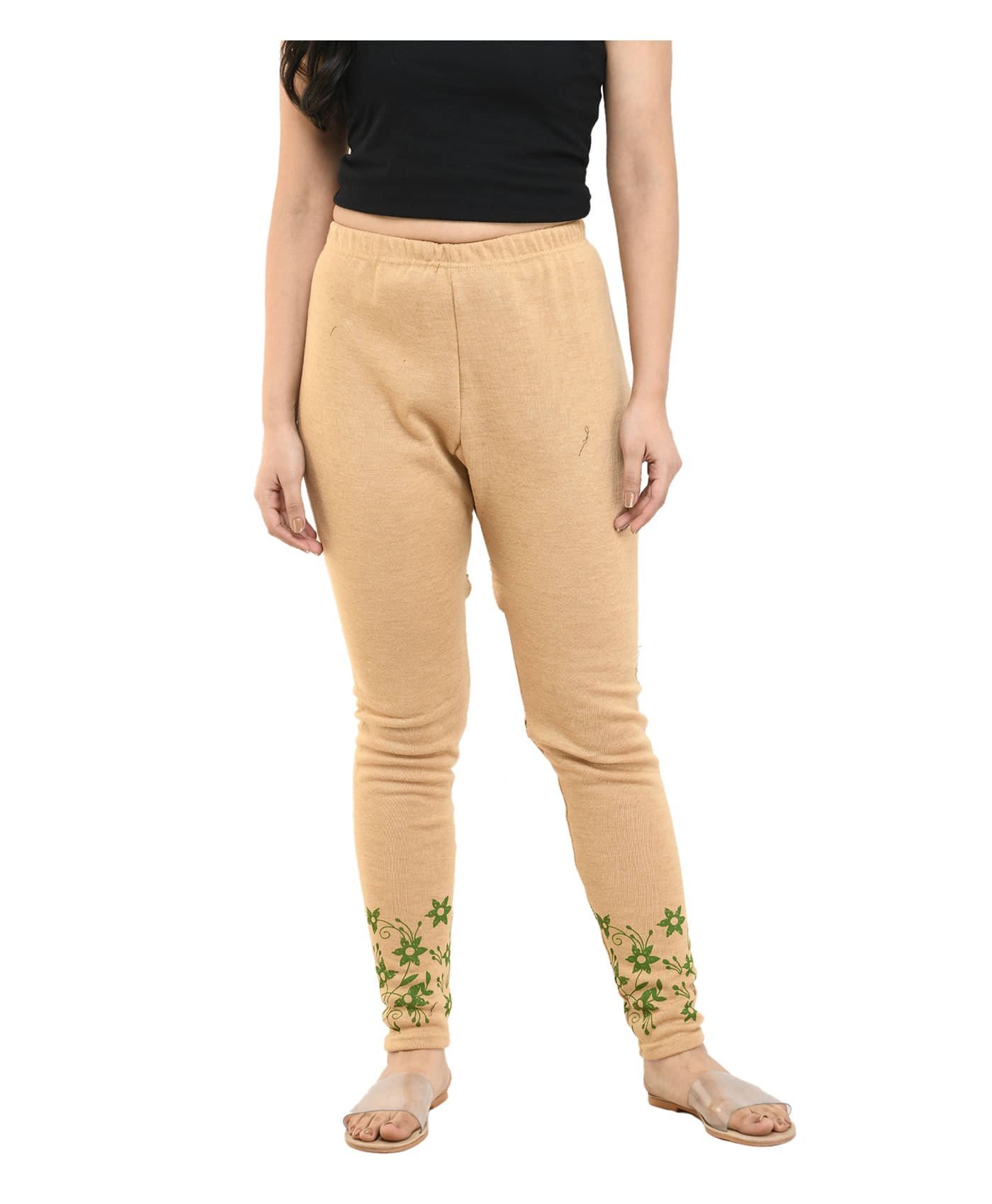     			IndiWeaves Pack of 1 Woollen Women Legging ( Beige )