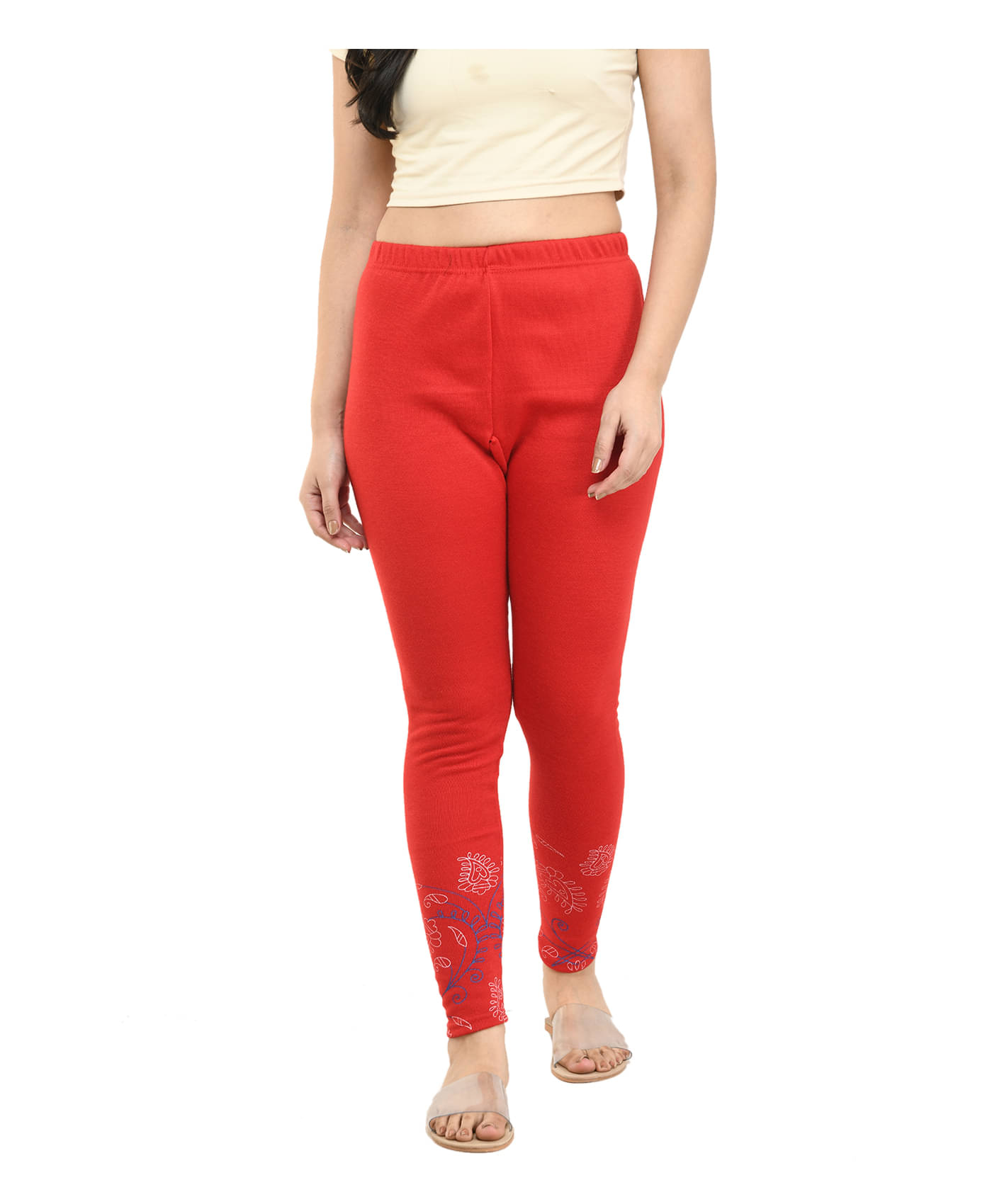     			IndiWeaves Pack of 1 Woollen Women Legging ( Red )