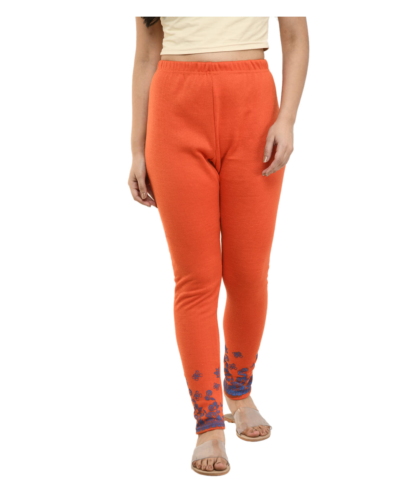     			IndiWeaves Pack of 1 Woollen Women Legging ( Orange )