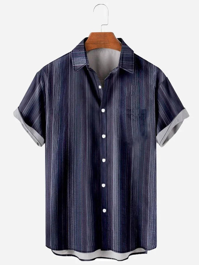     			KAPDAX Poly Cotton Regular Fit Printed Half Sleeves Men's Casual Shirt - Blue ( Pack of 1 )