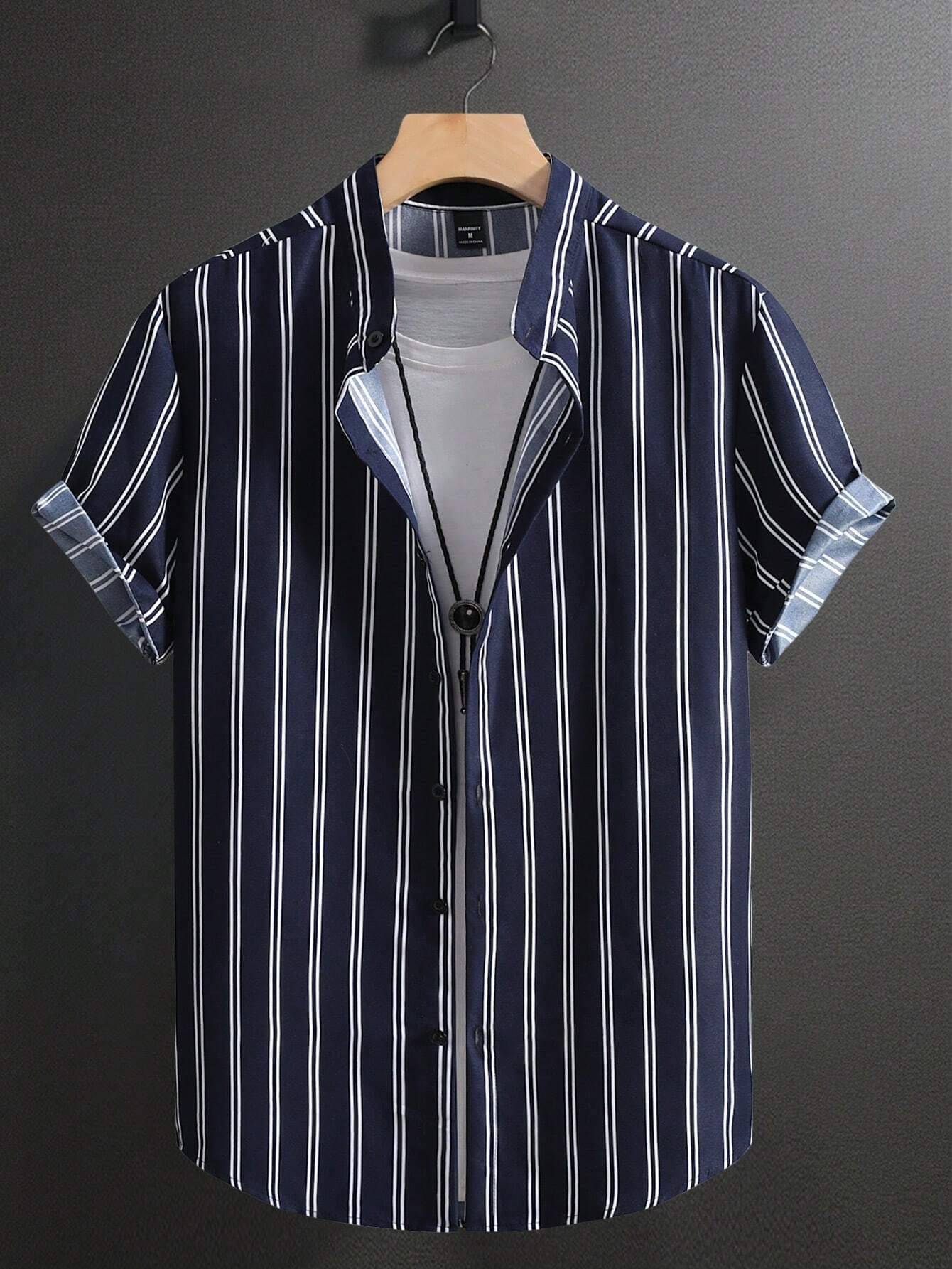     			KAPDAX Poly Cotton Regular Fit Printed Half Sleeves Men's Casual Shirt - Blue ( Pack of 1 )