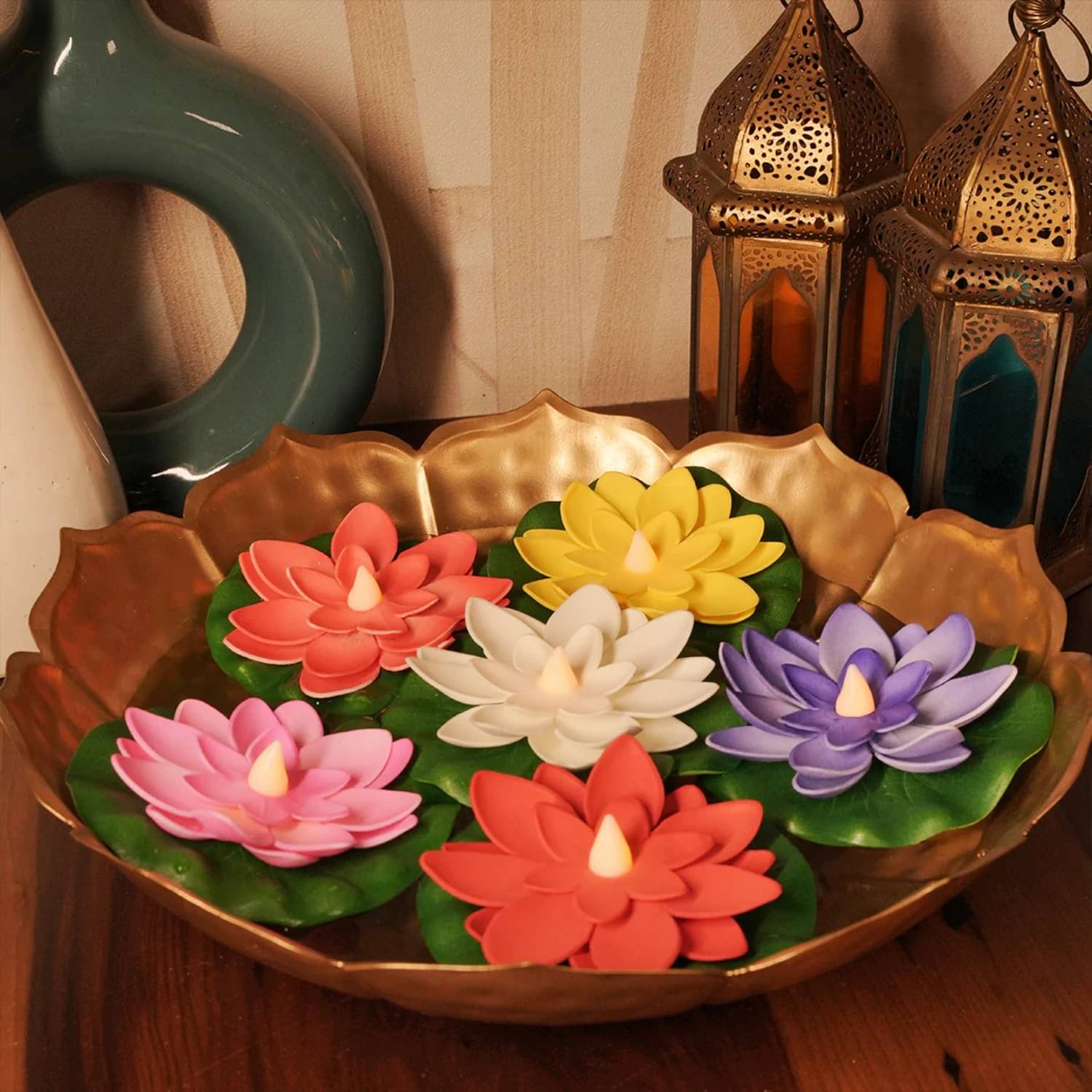     			KRAMOX Multicolour LED Tea Light Candle 10 cm ( Pack of 2 )
