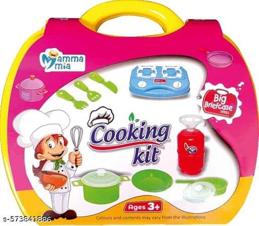     			Kitchen Set for Kids | Pretend and Play Toy | Portable Suitcase with Realistic Cooking Toys | for Boys & Girls 2+ Years | Non-Toxic | 24 Pieces | Multicolour