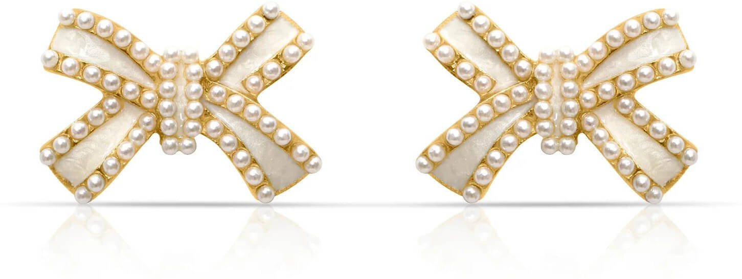     			Lady Raiment White Stud Earrings ( Pack of 1 )