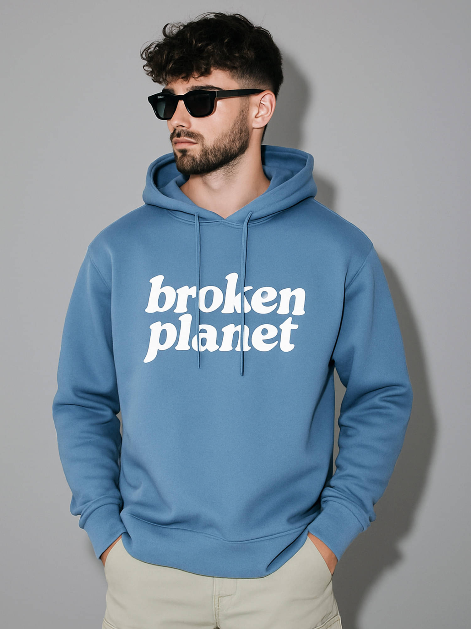     			Maniac Fleece Hooded Men's Sweatshirt - Blue ( Pack of 1 )