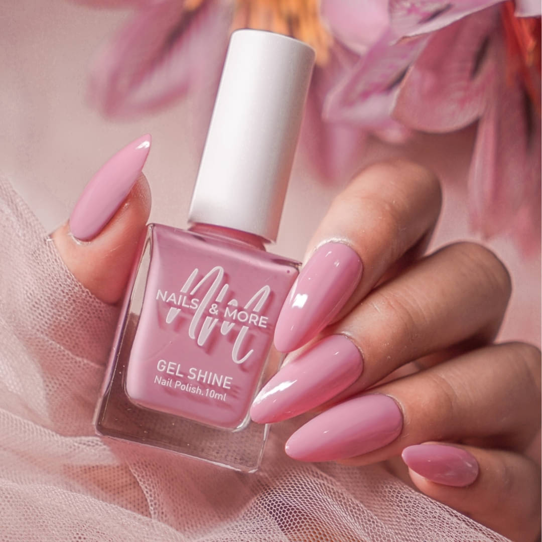     			NAILS & MORE Pink Rose Glossy Nail Polish 10 ( Pack of 1 )