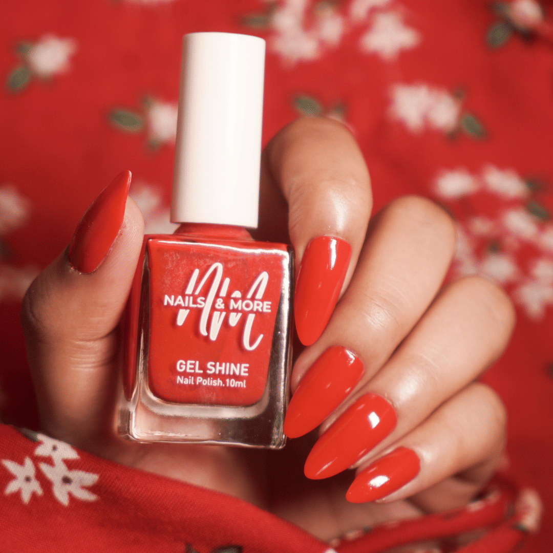     			NAILS & MORE Red Glossy Nail Polish 10 ( Pack of 1 )