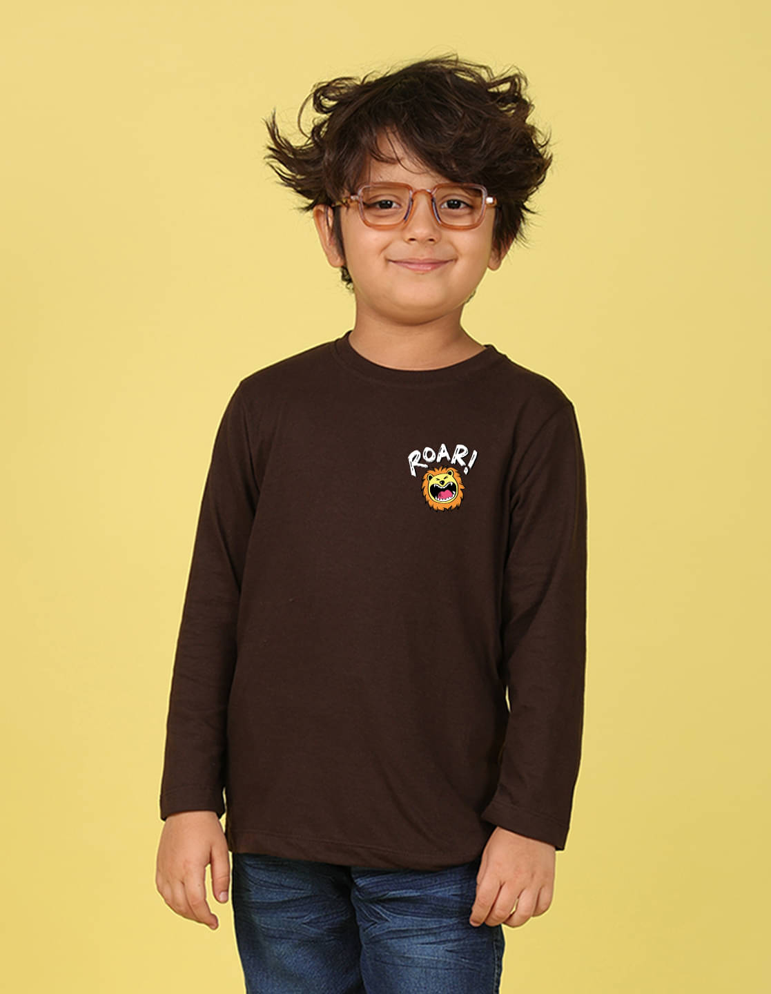     			Nusyl Pack of 1 Boys Cotton Blend T-Shirt ( Brown )