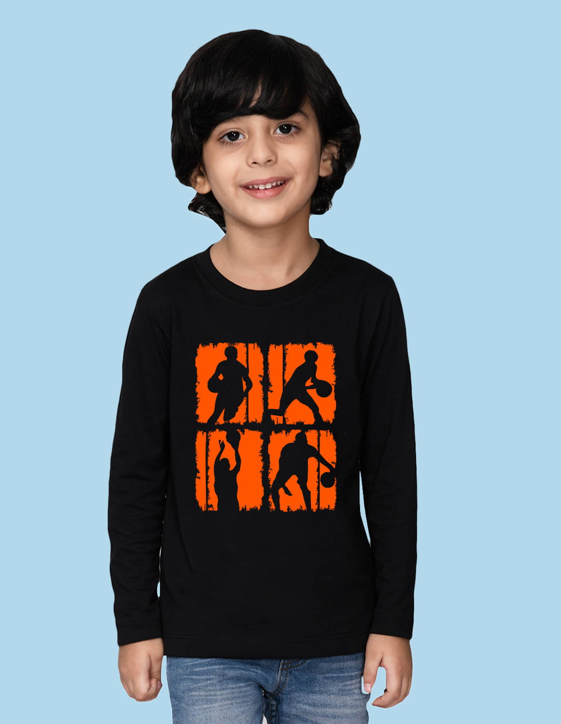     			Nusyl Pack of 1 Boys Cotton Blend T-Shirt ( Black )