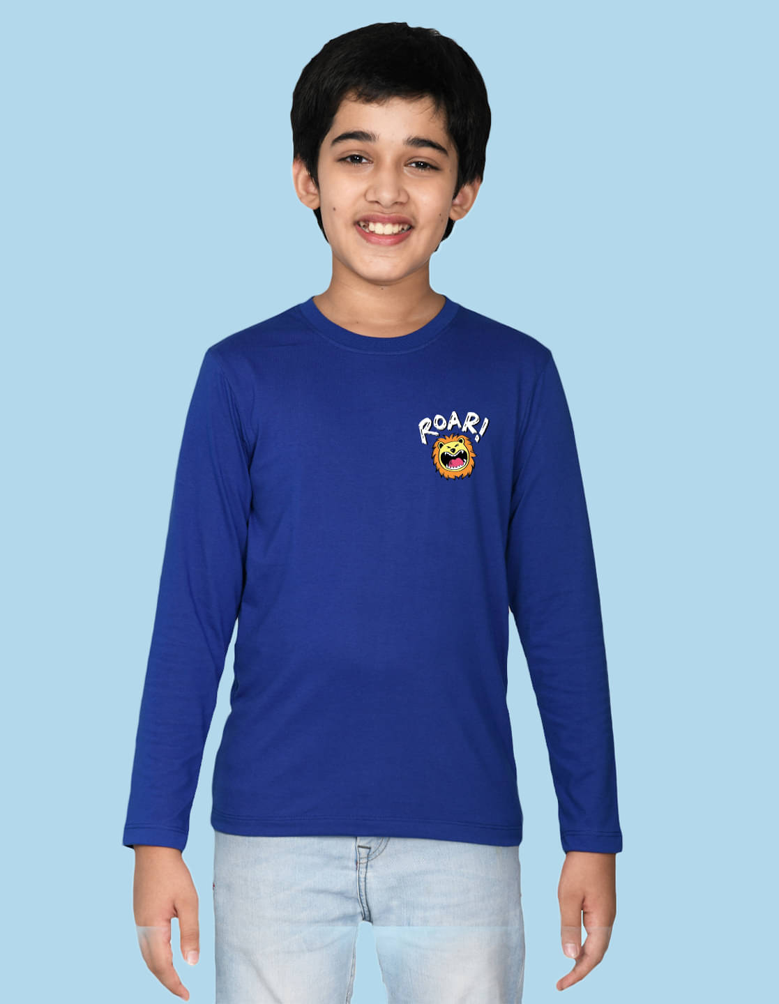     			Nusyl Pack of 1 Boys Cotton Blend T-Shirt ( Blue )