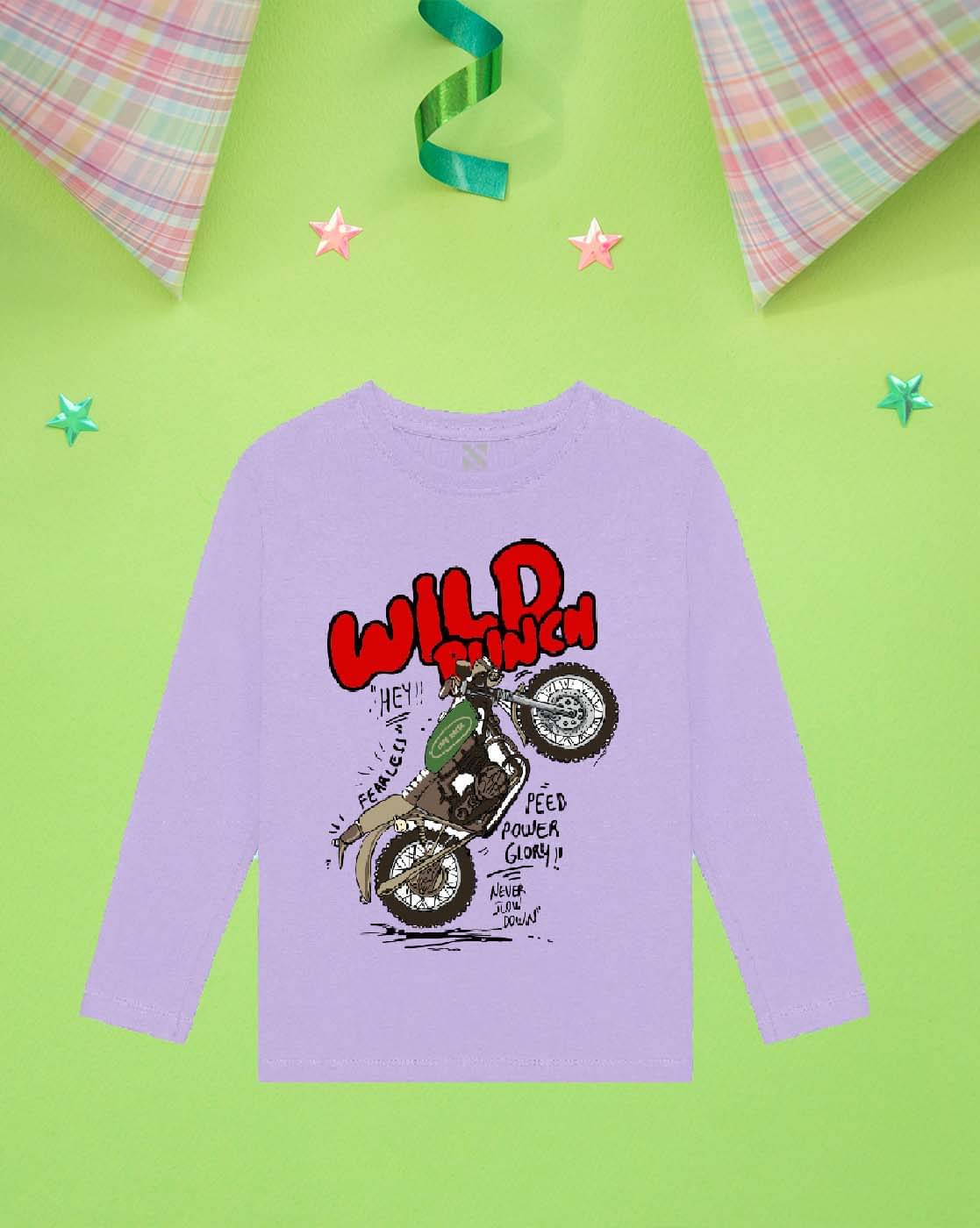     			Nusyl Pack of 1 Boys Cotton Blend T-Shirt ( Purple )
