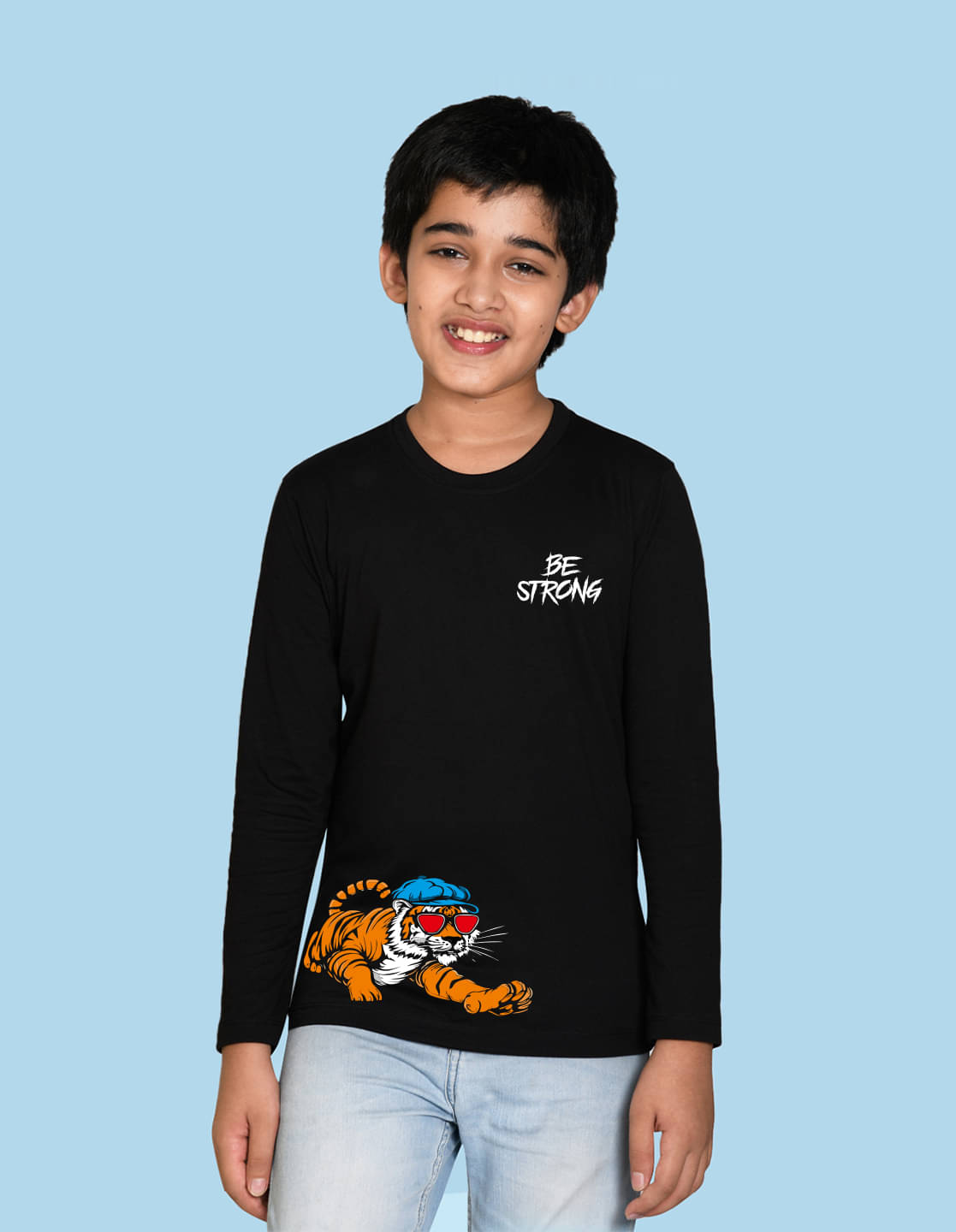     			Nusyl Pack of 1 Boys Cotton Blend T-Shirt ( Black )