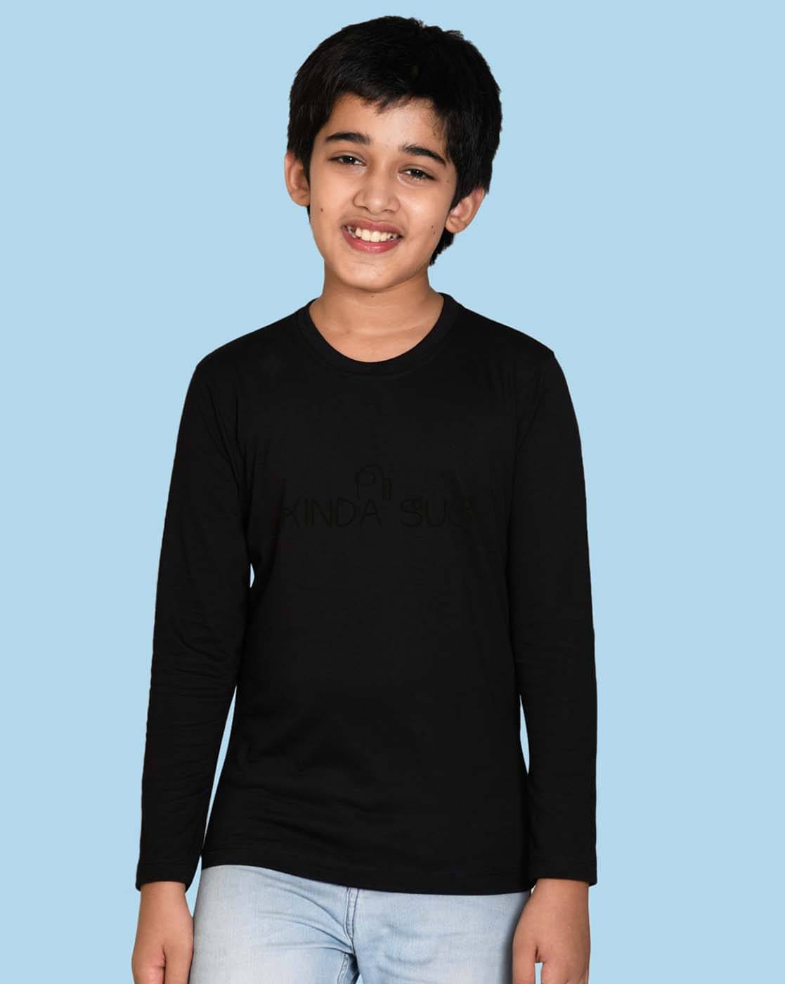     			Nusyl Pack of 1 Boys Cotton Blend T-Shirt ( Black )