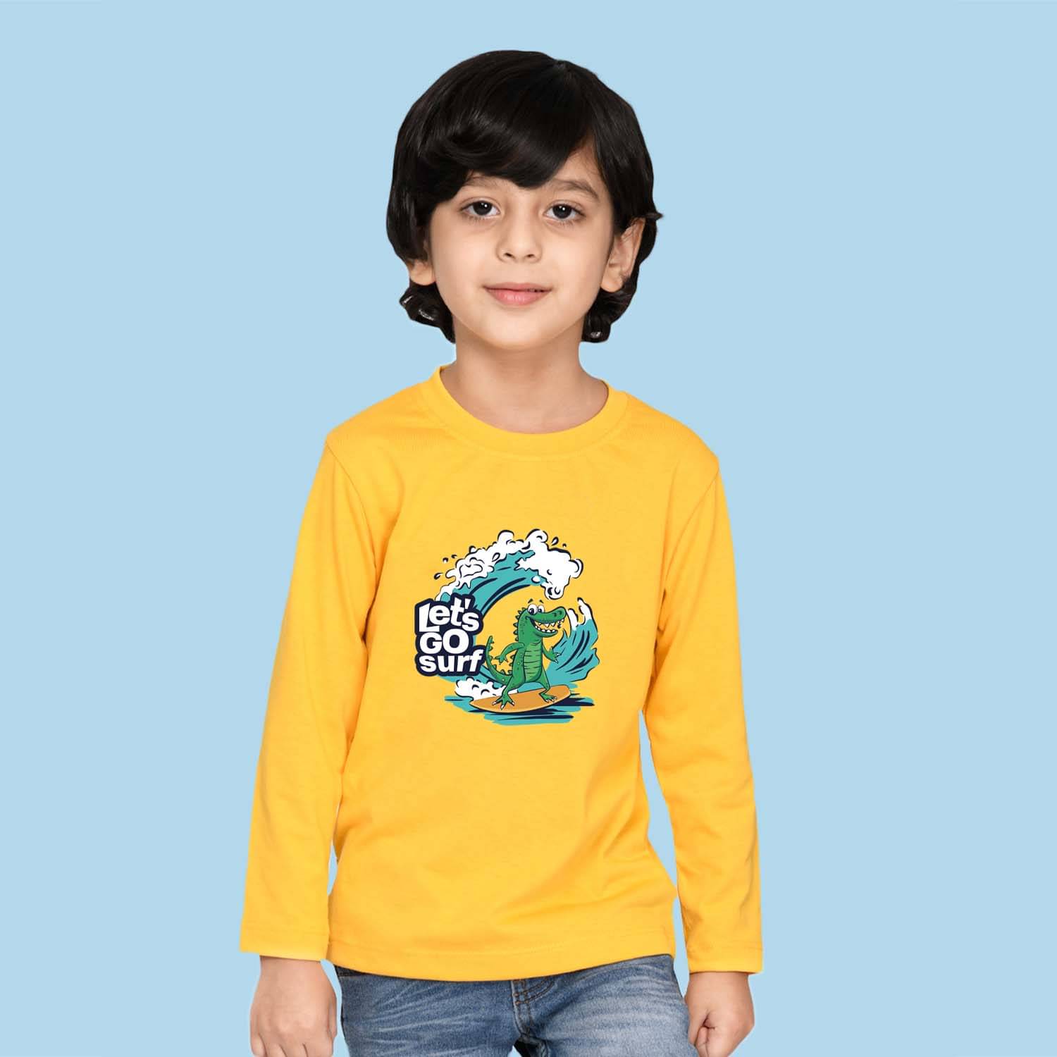     			Nusyl Pack of 1 Boys Cotton Blend T-Shirt ( Yellow )
