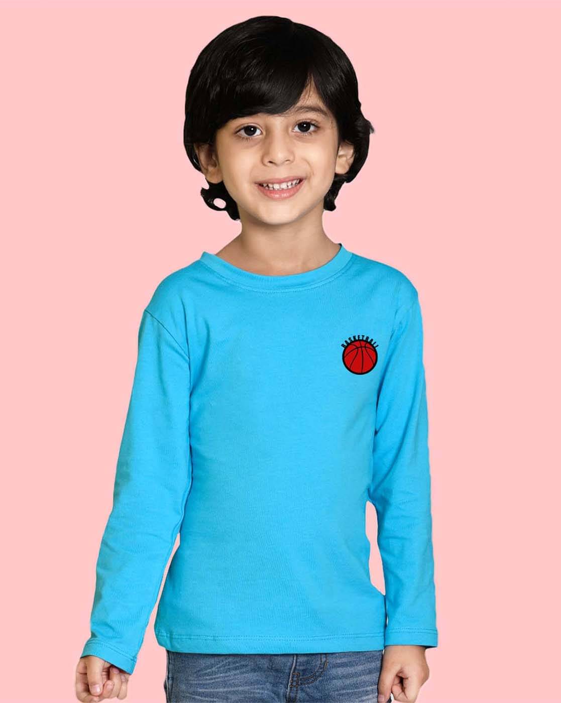     			Nusyl Pack of 1 Boys Cotton Blend T-Shirt ( Blue )
