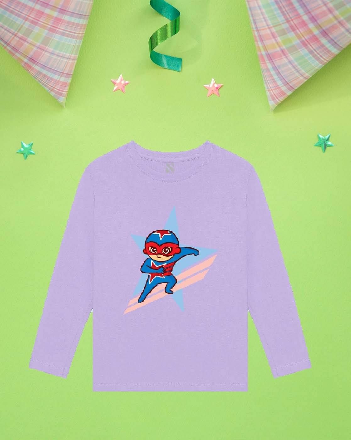     			Nusyl Pack of 1 Boys Cotton Blend T-Shirt ( Purple )