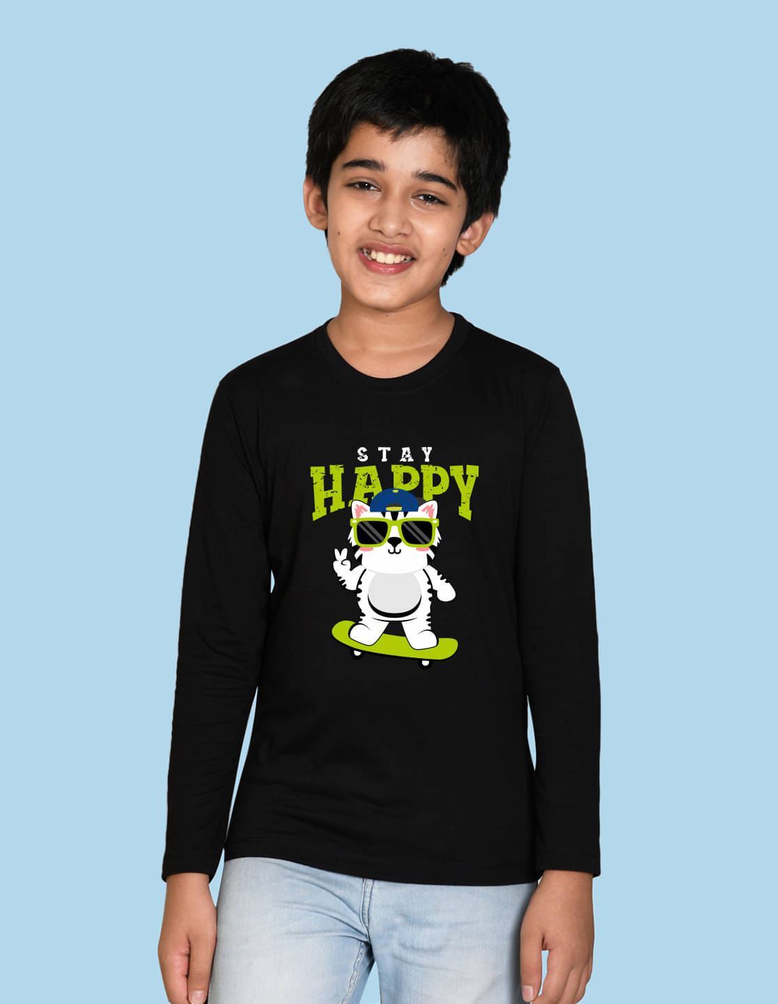     			Nusyl Pack of 1 Boys Cotton Blend T-Shirt ( Black )