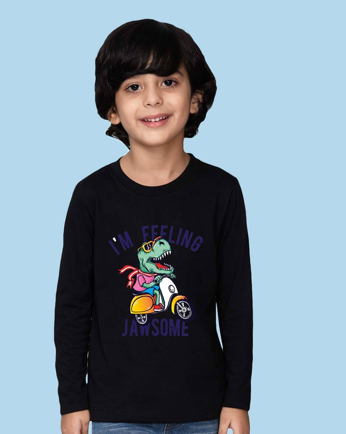     			Nusyl Pack of 1 Boys Cotton Blend T-Shirt ( Black )