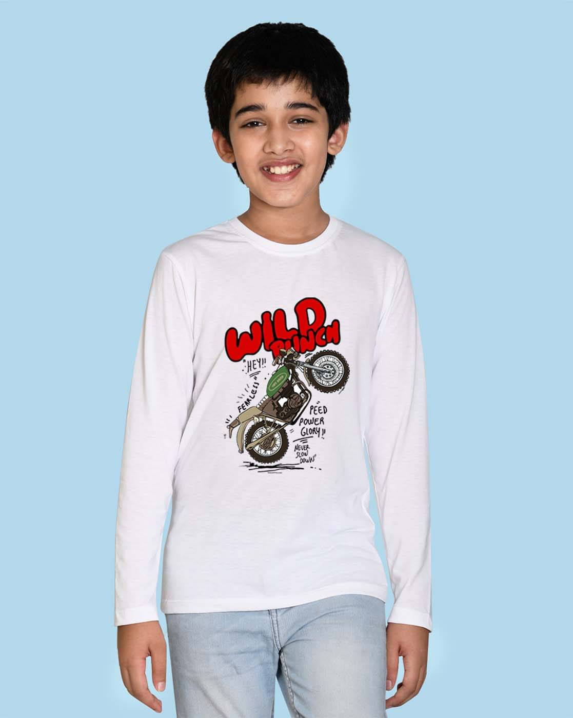     			Nusyl Pack of 1 Boys Cotton Blend T-Shirt ( White )