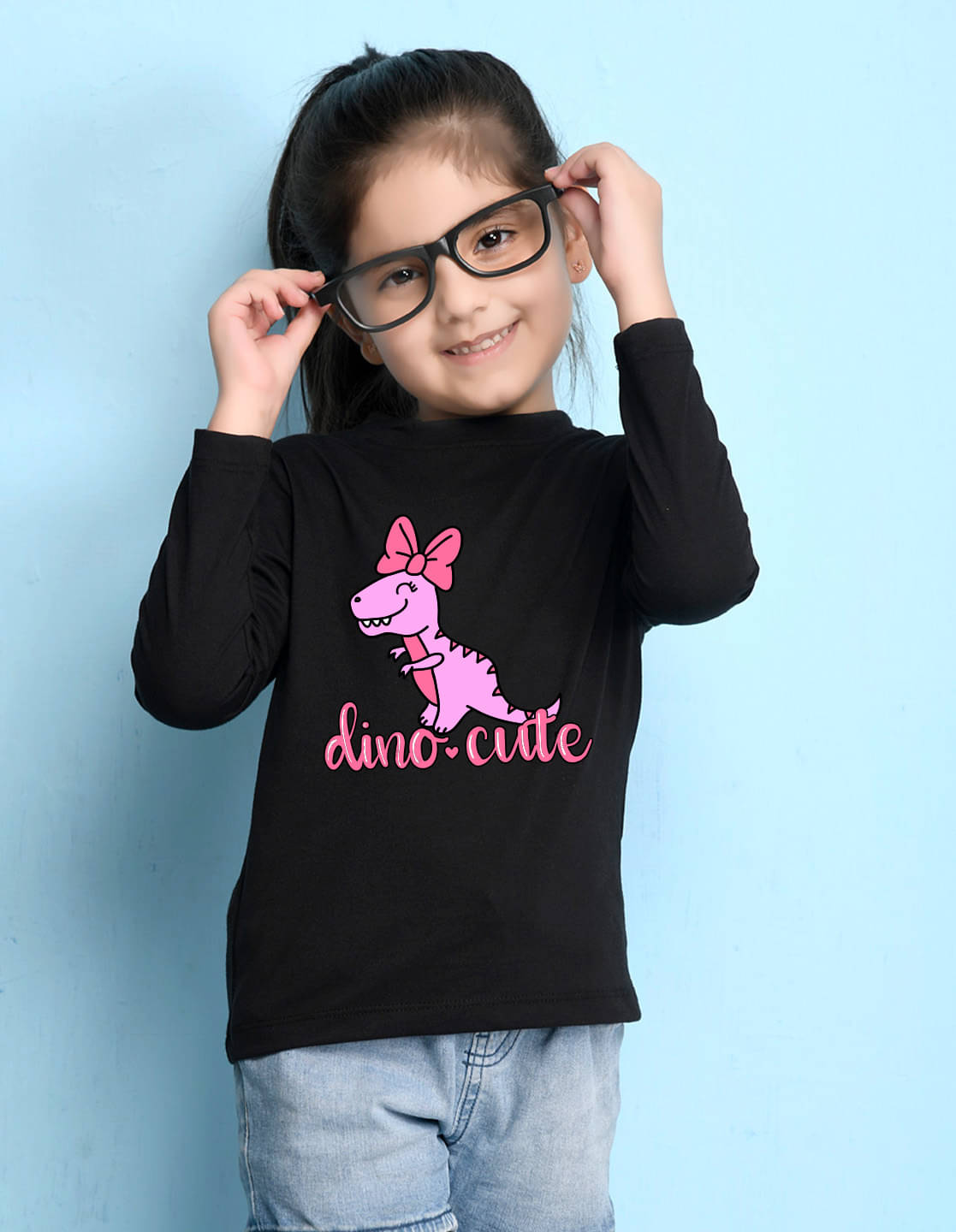     			Nusyl Pack of 1 Girls Cotton Blend T-Shirt ( Black )