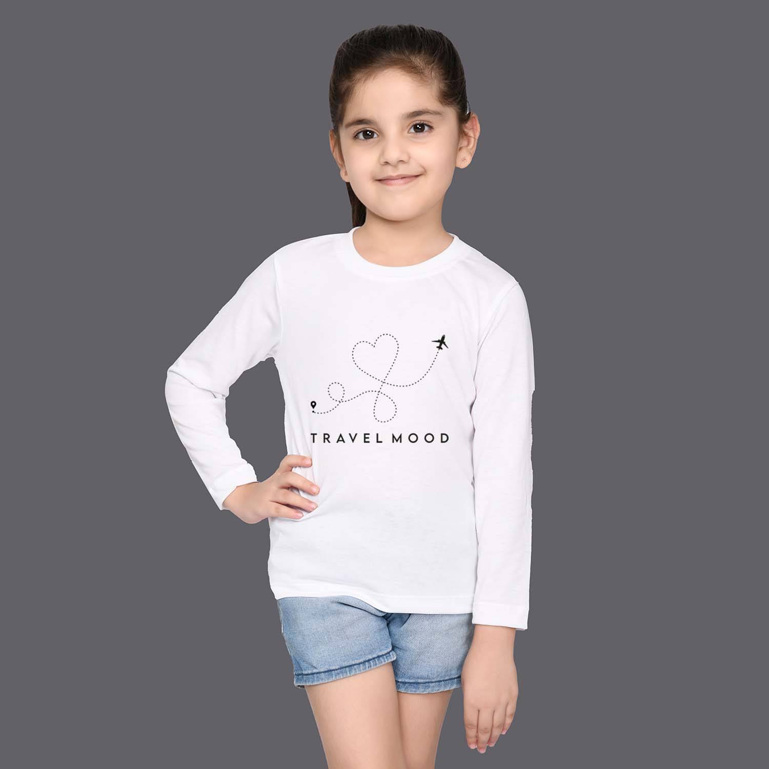     			Nusyl Pack of 1 Girls Cotton Blend T-Shirt ( White )