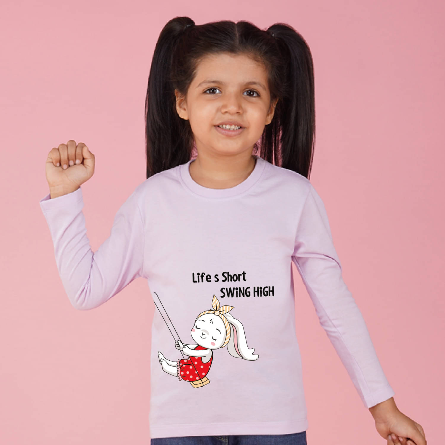     			Nusyl Pack of 1 Girls Cotton Blend T-Shirt ( Purple )