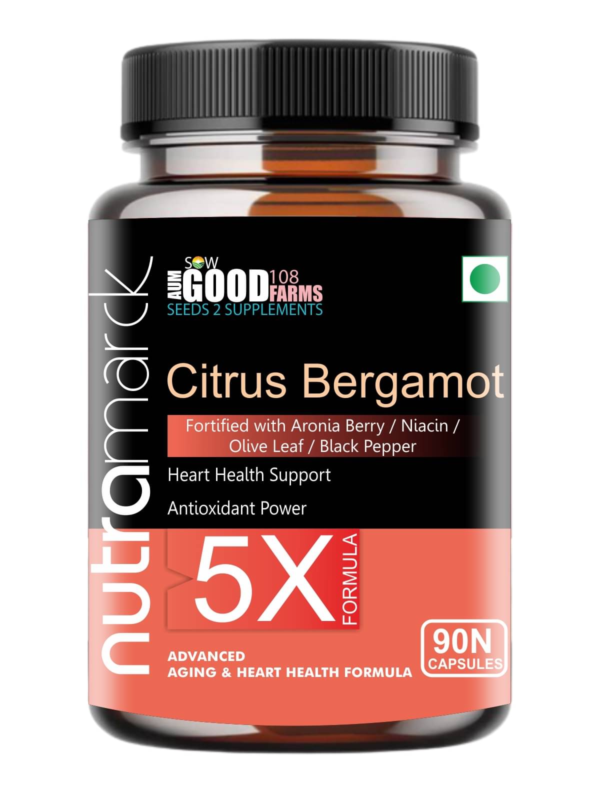     			NutraMarck Citrus Bergamot 5X Capsules Antioxidant 90 no.s Capsule
